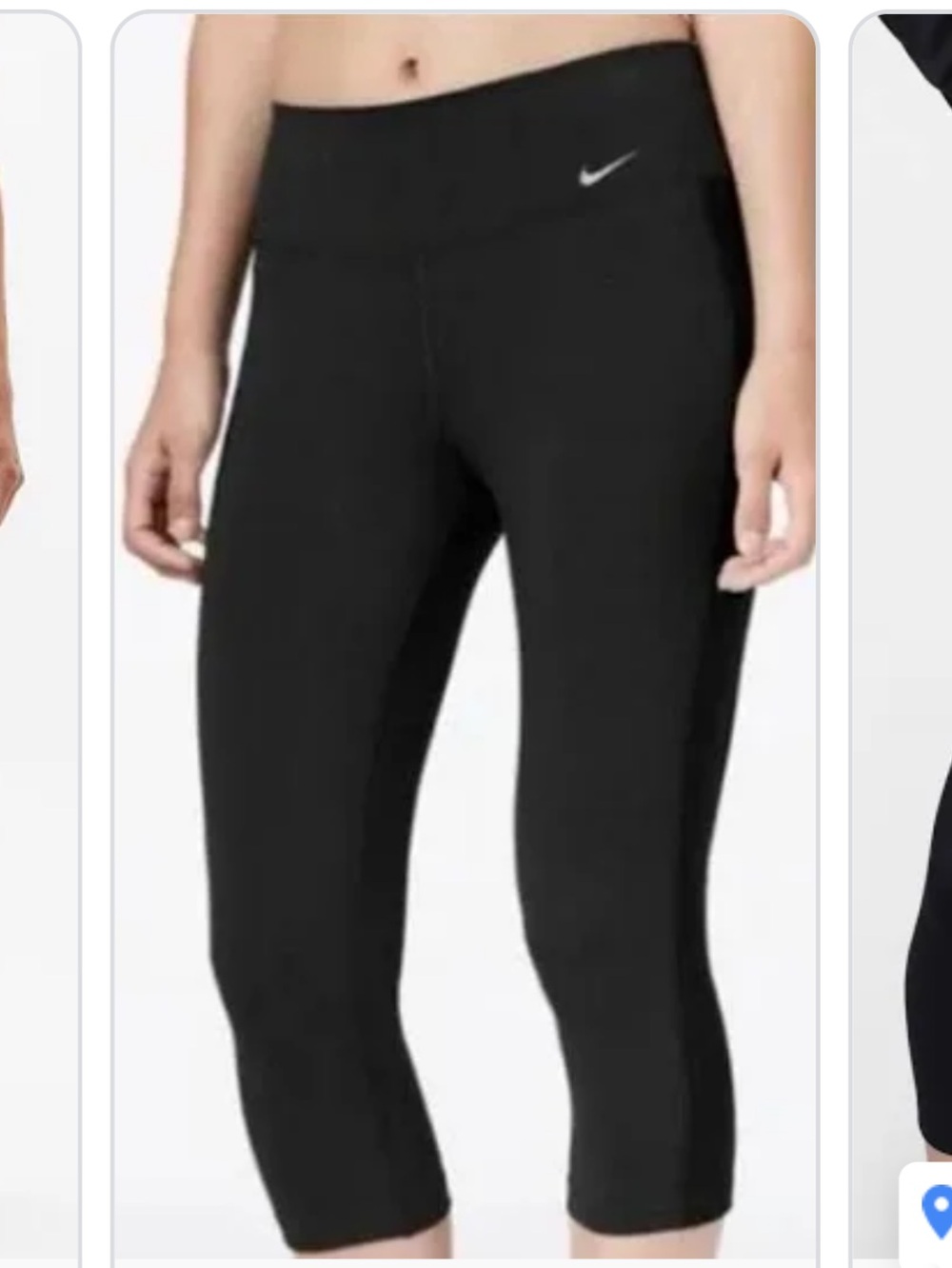 Nike Dri-Fit black capri Leggings, L